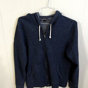 J.Crew Mercantile Men's Large Full Zip Hoodie Navy Blue EUC